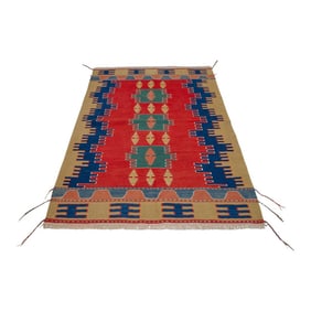 Vintage Hand-Made Turkish Kilim Rug