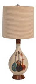 Mid Century Music Theme Table Lamp by Fourtune Lamp 1960