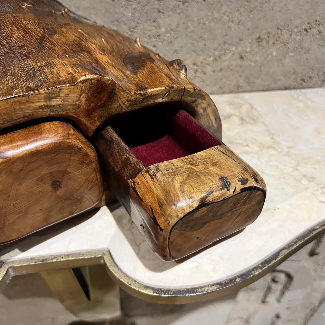 1960s Exotic Cocobolo Jewelry Box Mexico Mid-Century Organic - 9