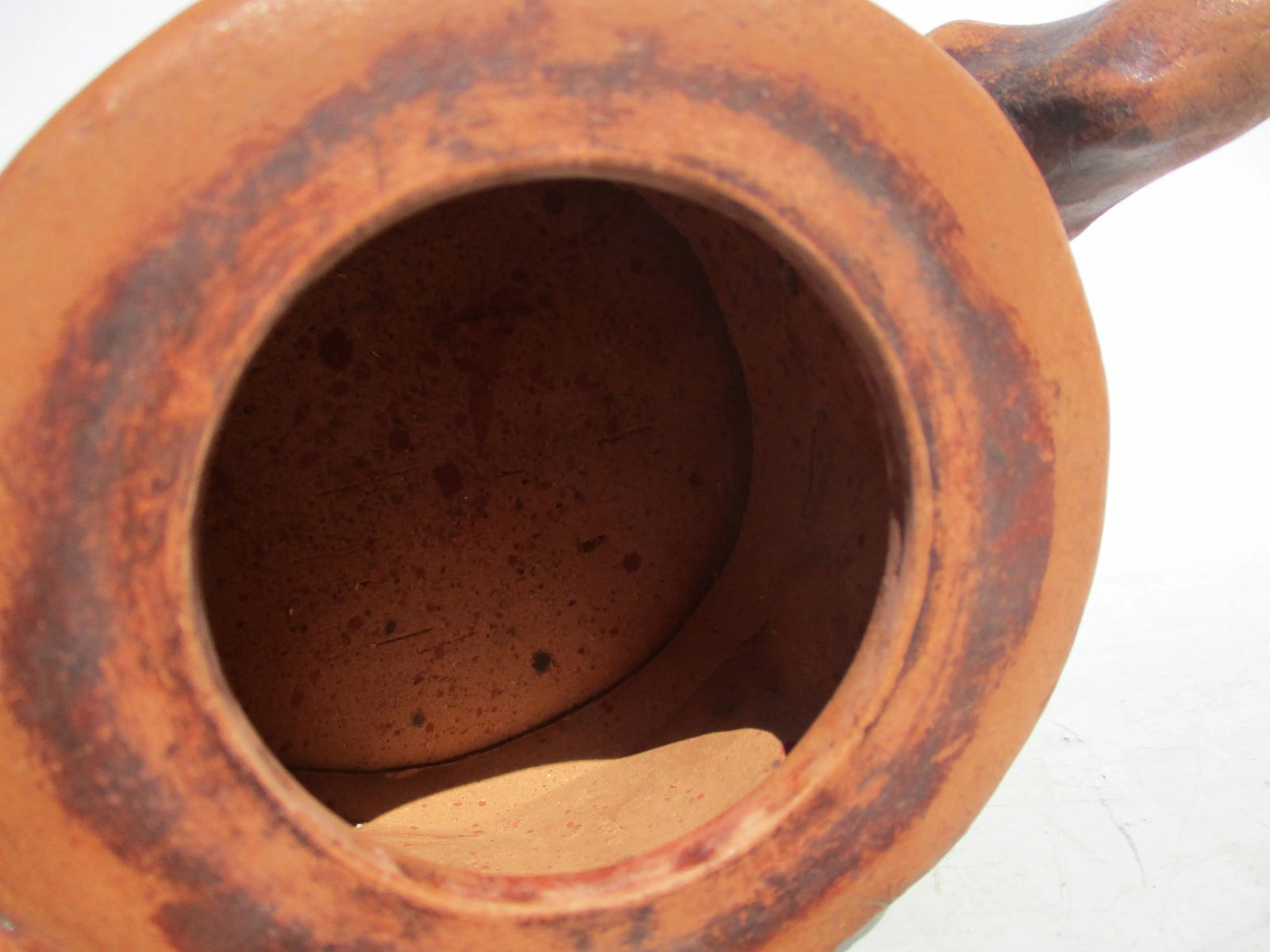 Chinese Folk Art Terra Cotta TeaPot Vintage 50s' - 6