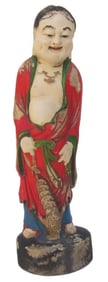 Camphor Wood Standing Treasure God Statue