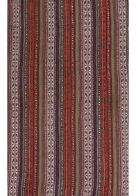 Vintage Handwoven Orange/Plum Persian Kilim Rug