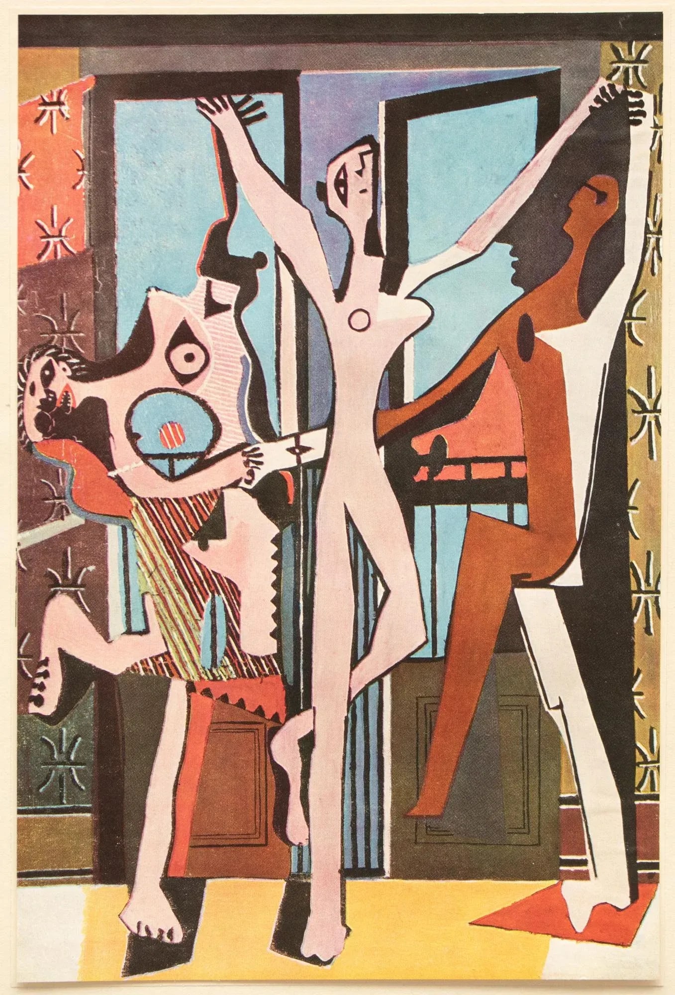 1960s After Pablo Picasso "The Dancers", Period Cubist Full-Color Print - 2