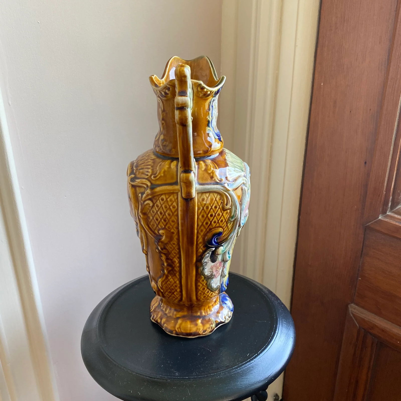 Antique English Majolica Pitcher - 2