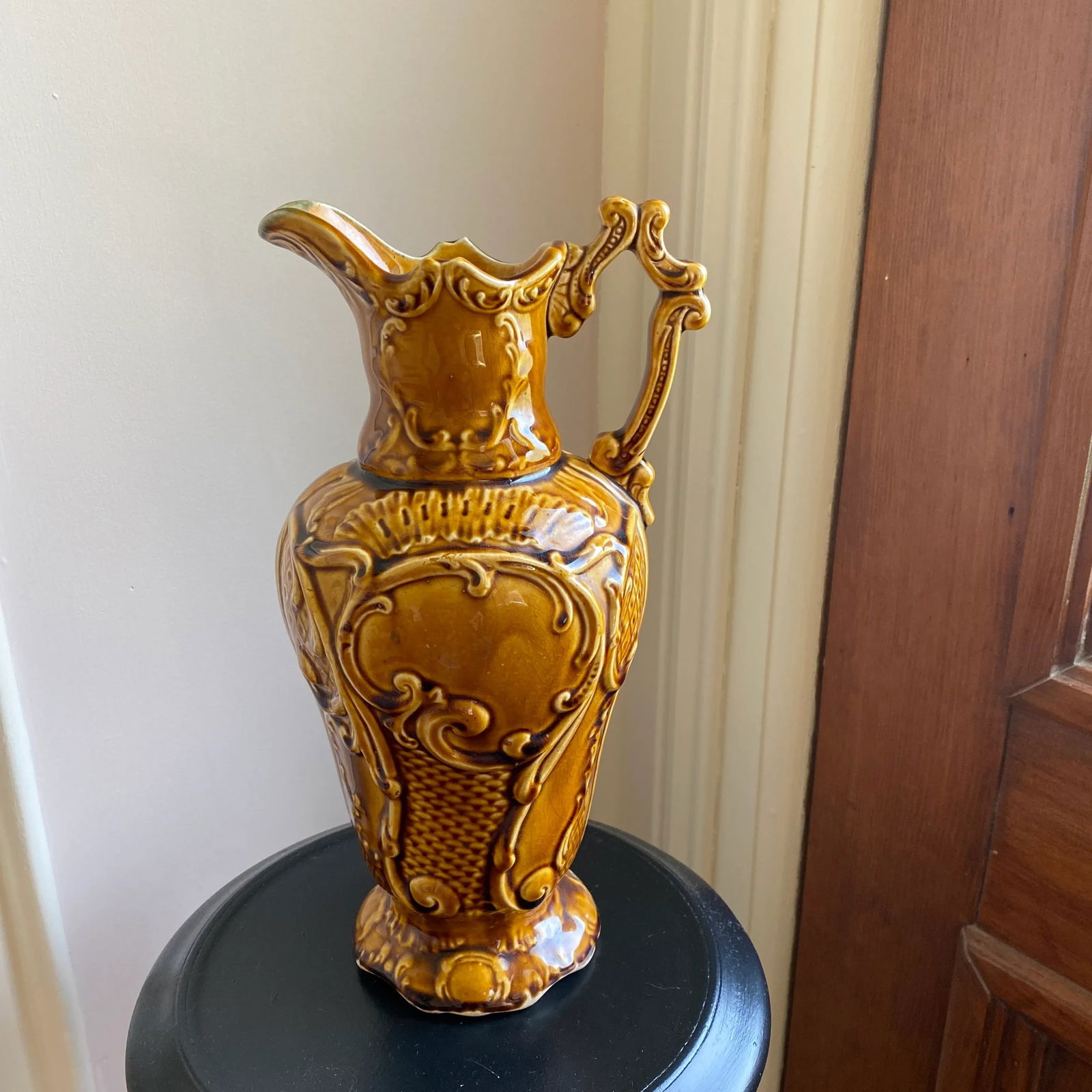 Antique English Majolica Pitcher - 3