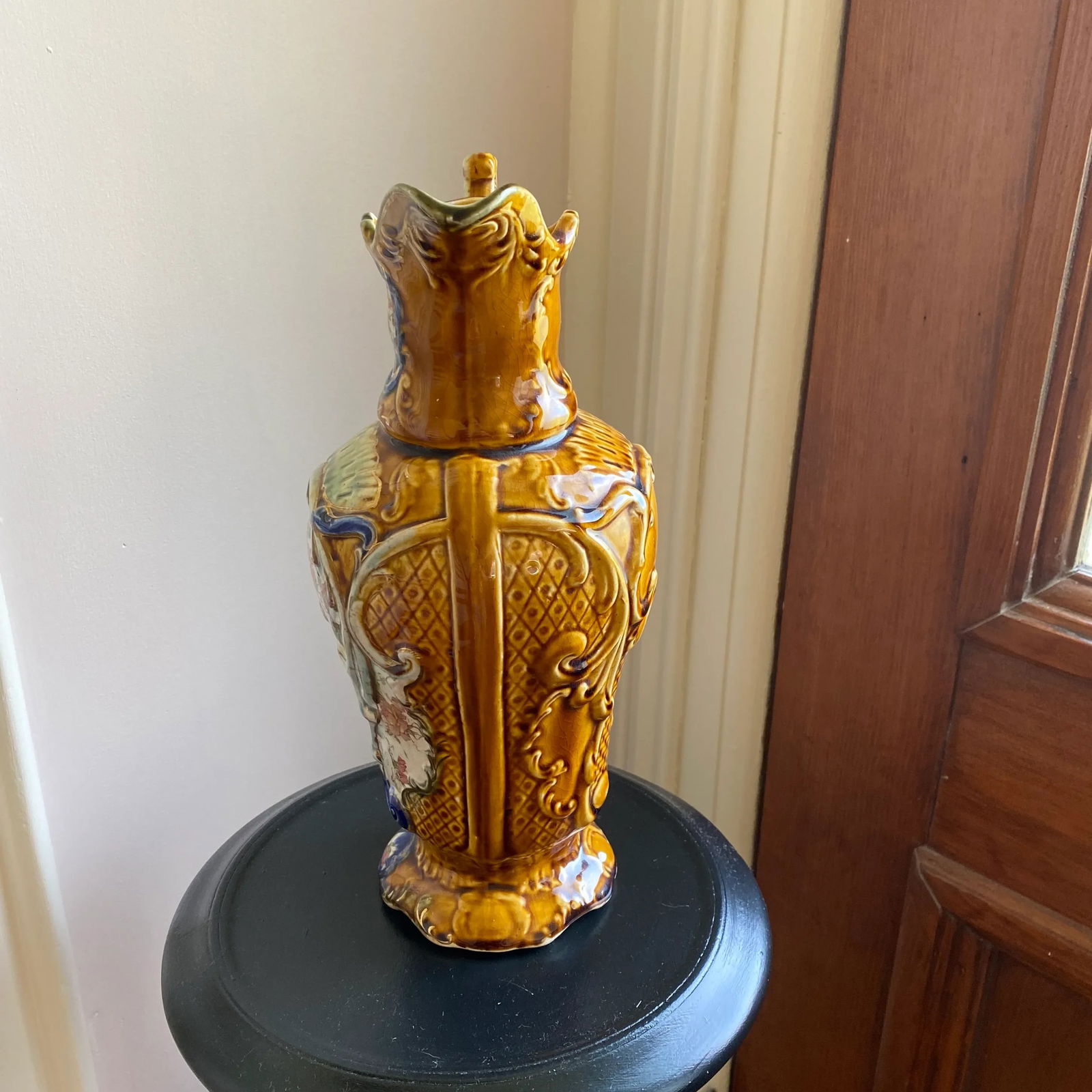 Antique English Majolica Pitcher - 4