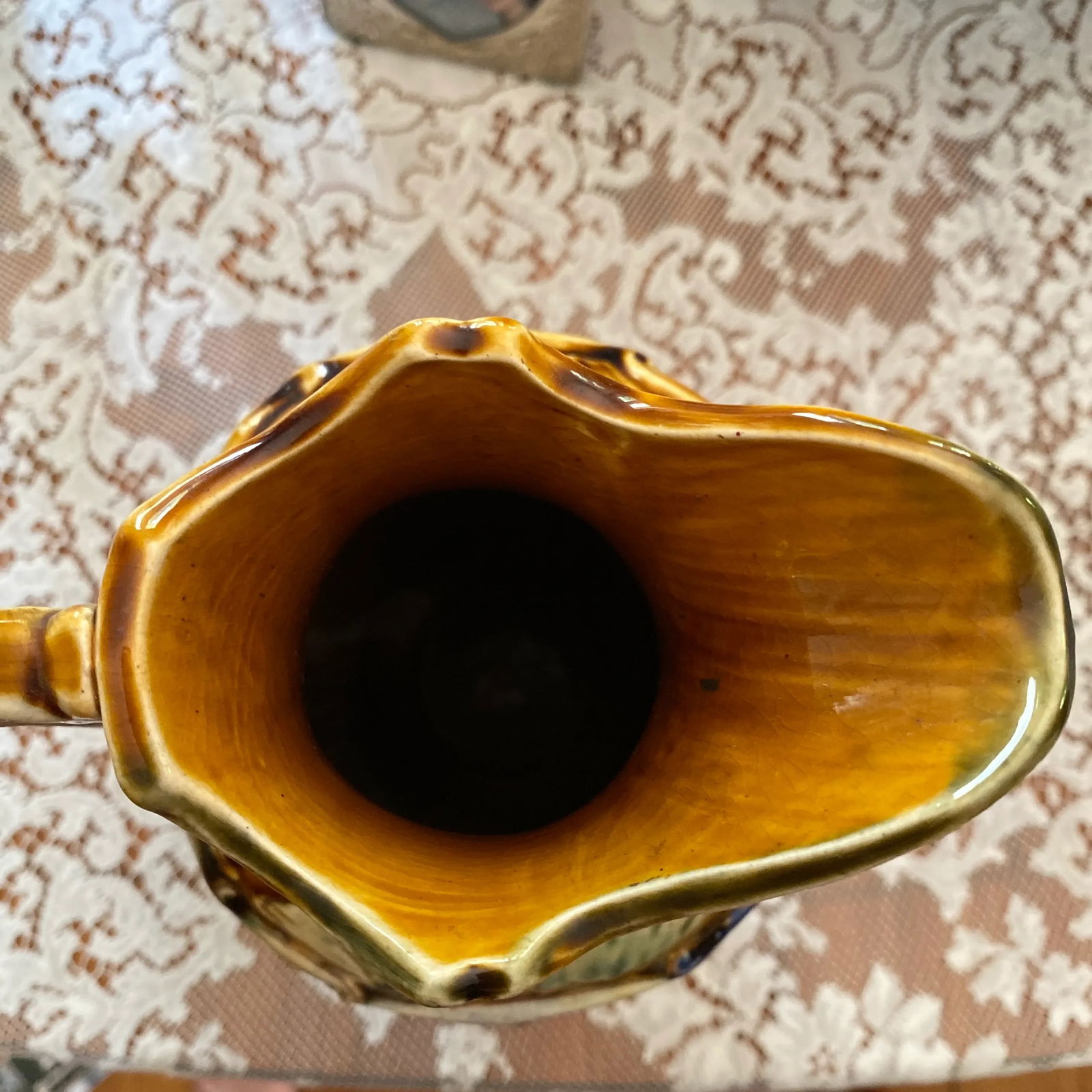 Antique English Majolica Pitcher - 6