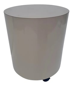 1980s Cylindrical Laminate Stool on Casters