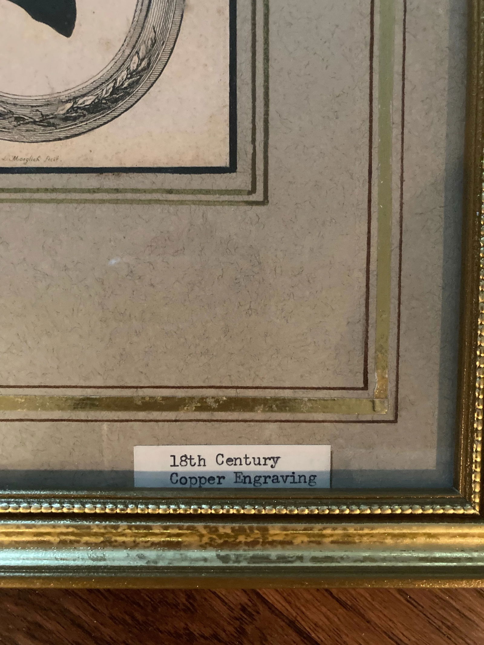 Antique Engraved Silhouettes in Giltwood Frames -Set of 3 - 3