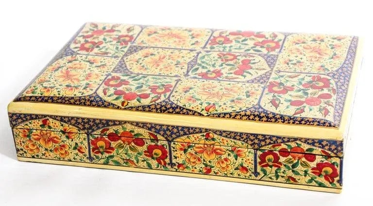 Hand Painted Rajasthani Lacquer Decorative Box - 10