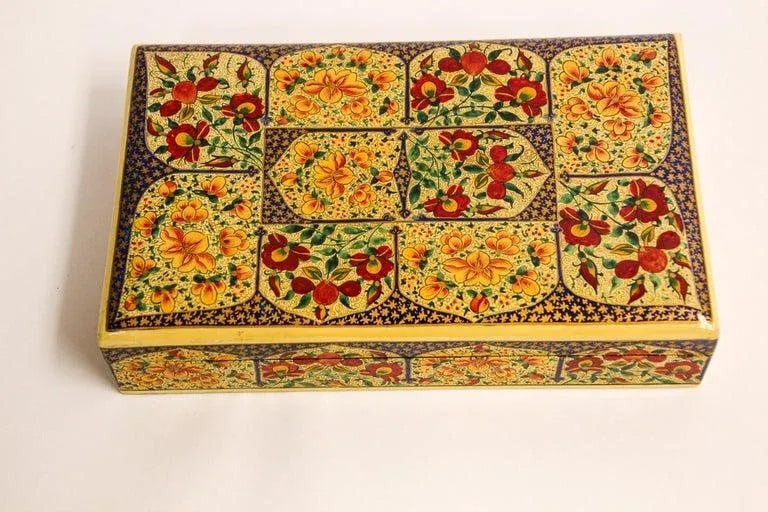 Hand Painted Rajasthani Lacquer Decorative Box - 6