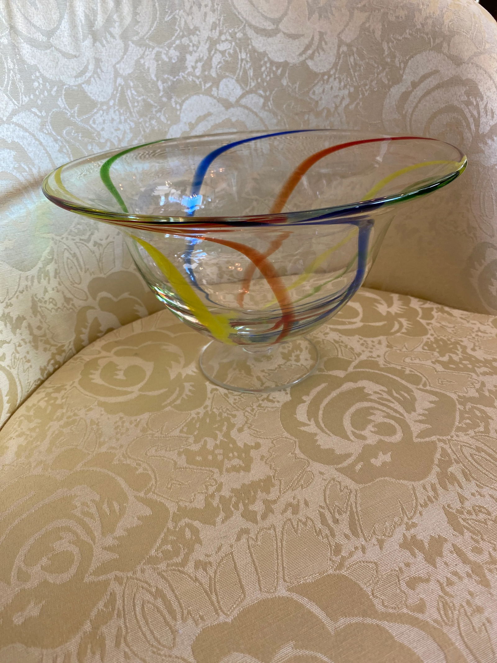 1980s Decorative Art Glass Bowl - 4