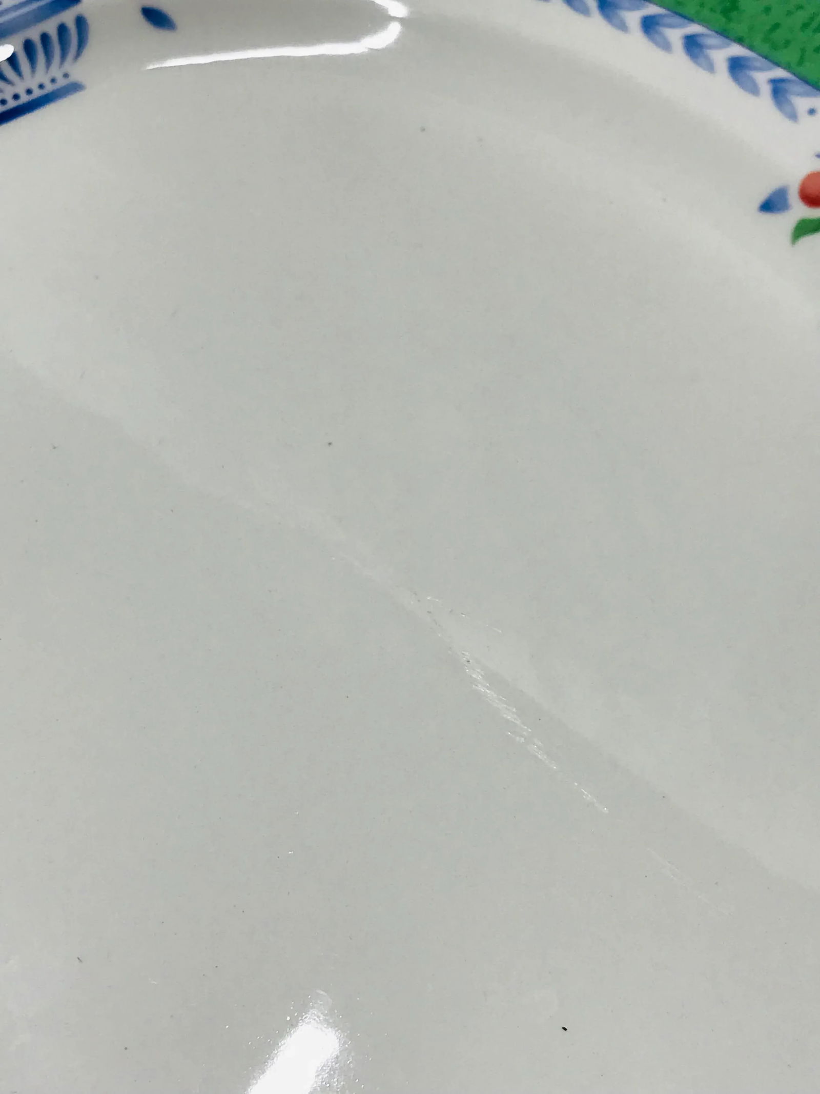 1970s Johnson Brothers Green Jardiniere Pattern 14" Platter - Made in England - 5