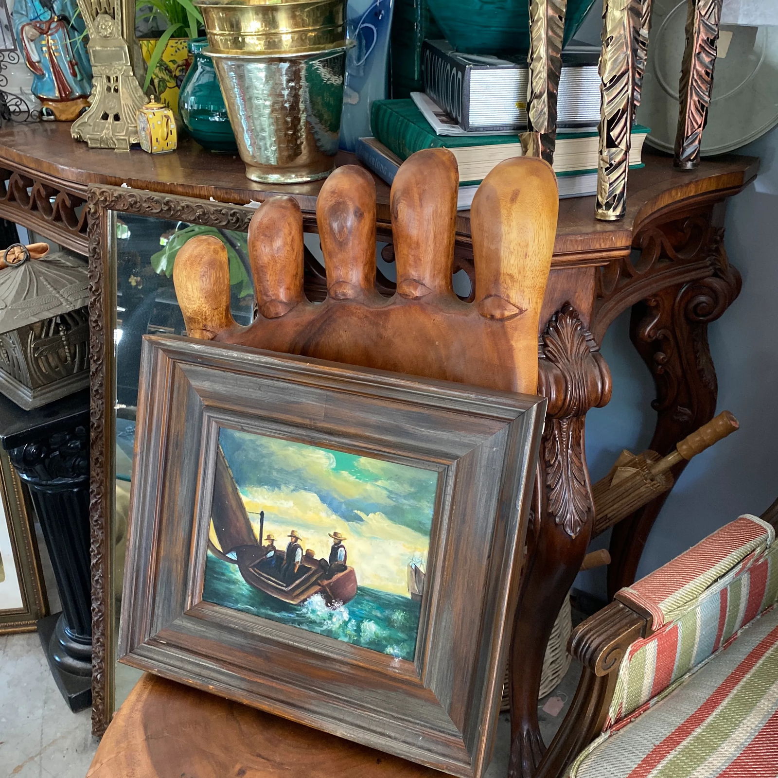 Mid 20th Century Figurative Nautical Oil Painting, Framed - 3