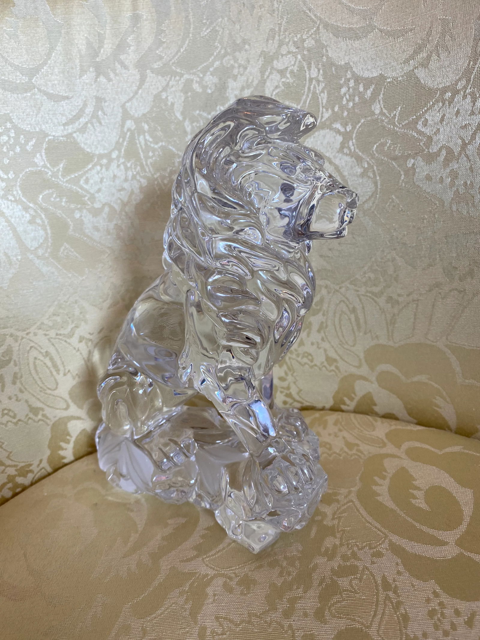1980s Crystal Lion by Lenox Company - 2