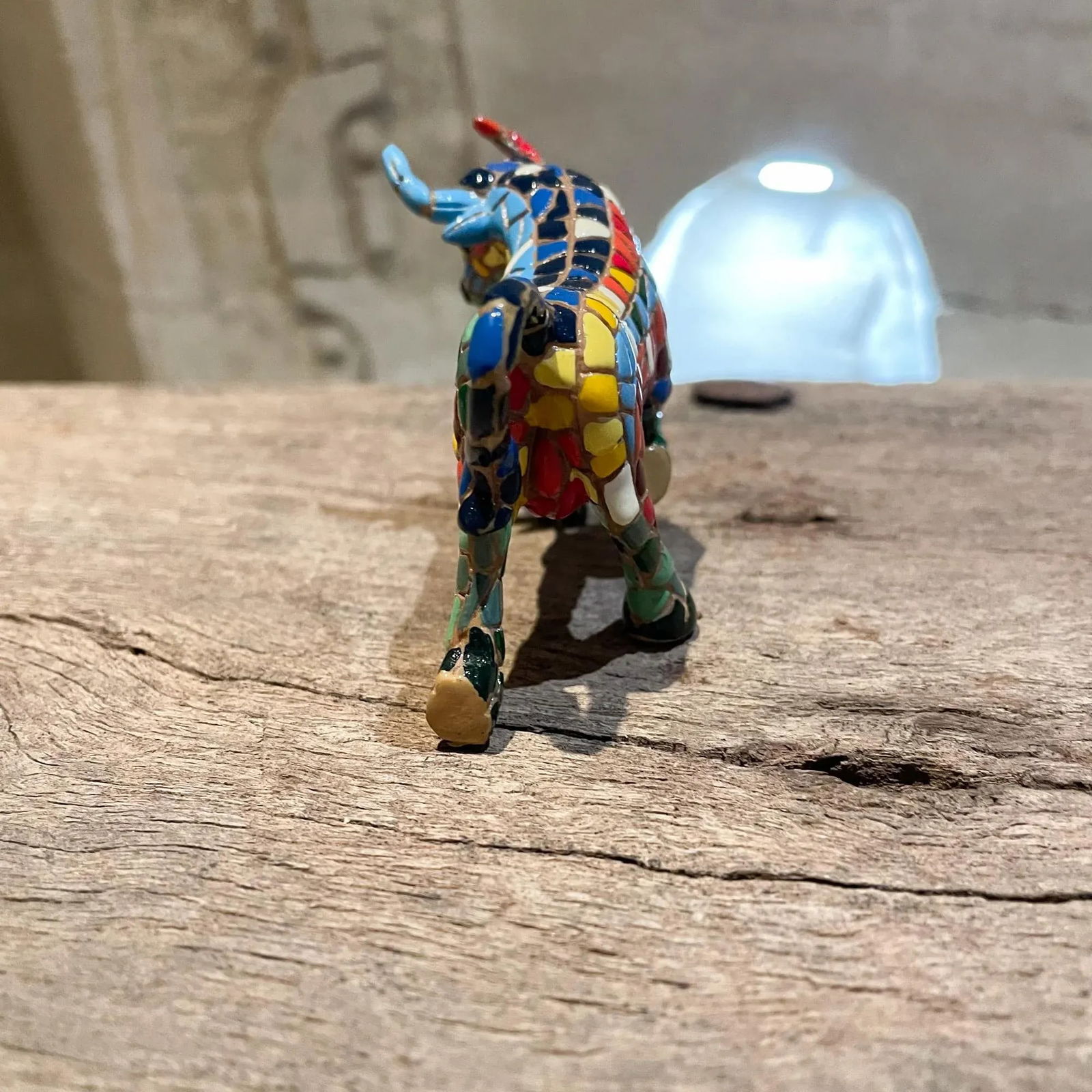 1960s Handmade Bull Colorful Ceramic Tile Mosaic - 3