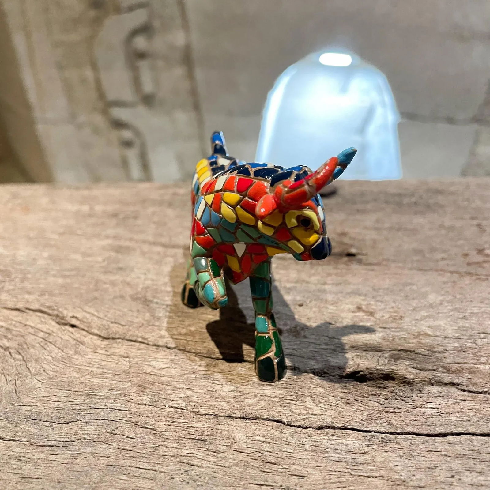 1960s Handmade Bull Colorful Ceramic Tile Mosaic - 6