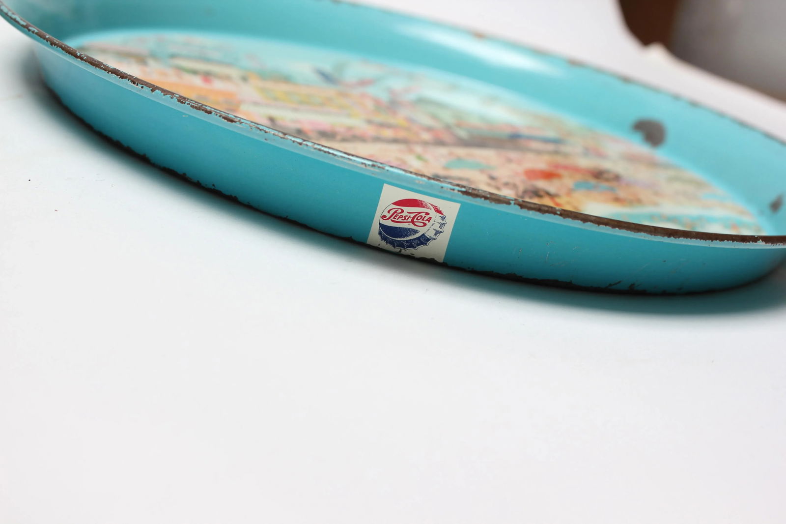 1955 Pepsi Cola Coney Island Boardwalk Tin Litho Trays- a Pair - 5