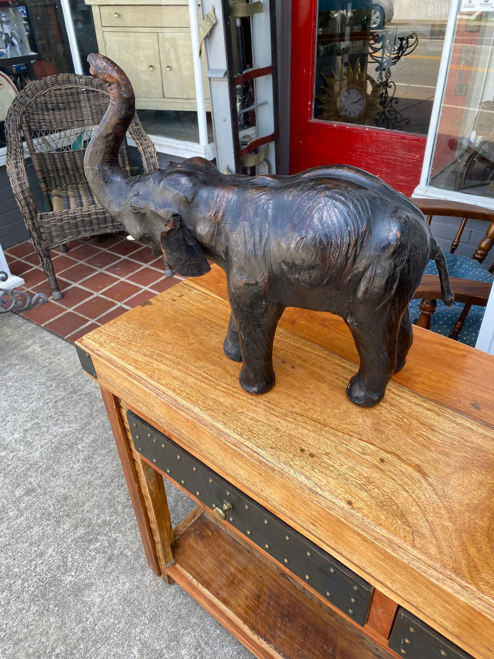 1970s Large Leather Elephant Sculpture - 4