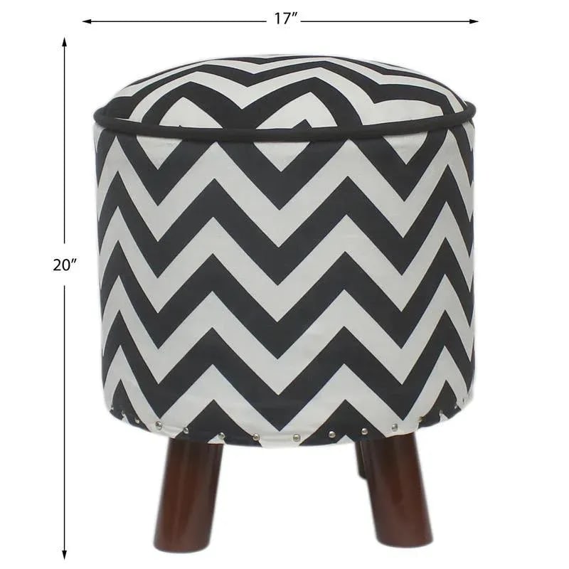 Boho Chic Small Handmade Italian Velvet Upholstered Foot Stool - 2