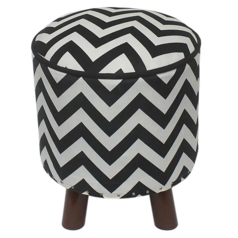 Boho Chic Small Handmade Italian Velvet Upholstered Foot Stool - 4