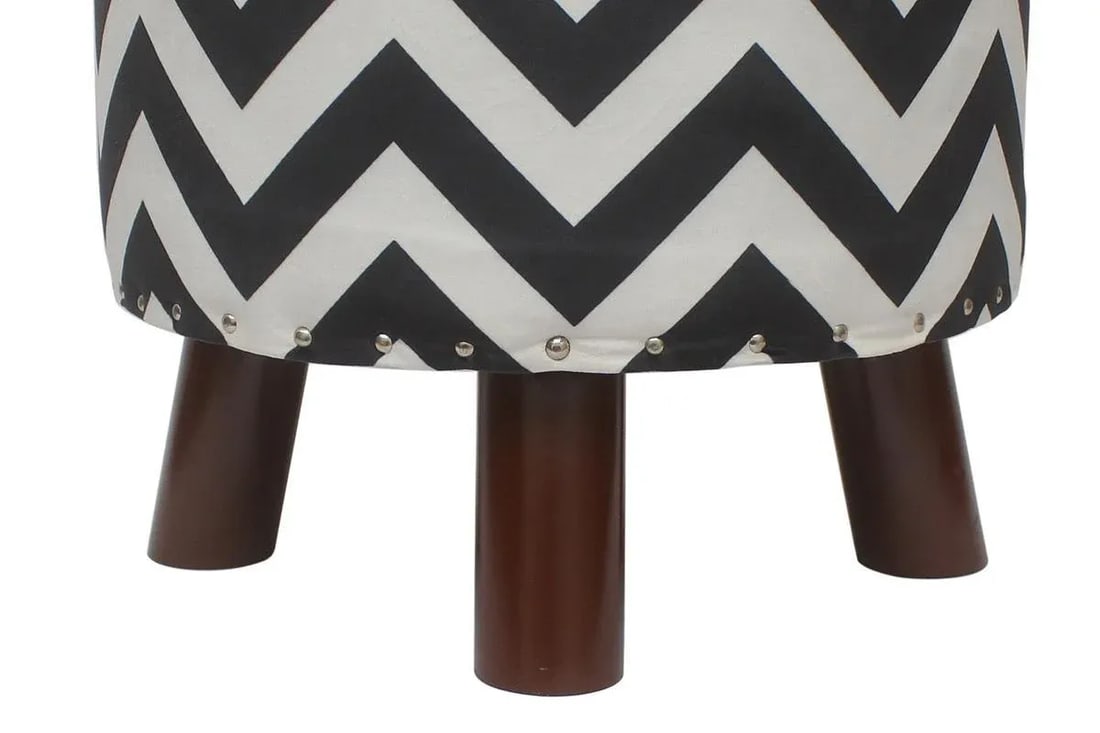 Boho Chic Small Handmade Italian Velvet Upholstered Foot Stool - 6