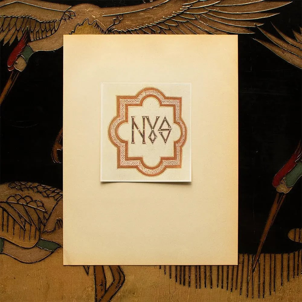 1949 Gold Ink Letter O in Word "Onus", First Edition Parisian Lithograph - 3