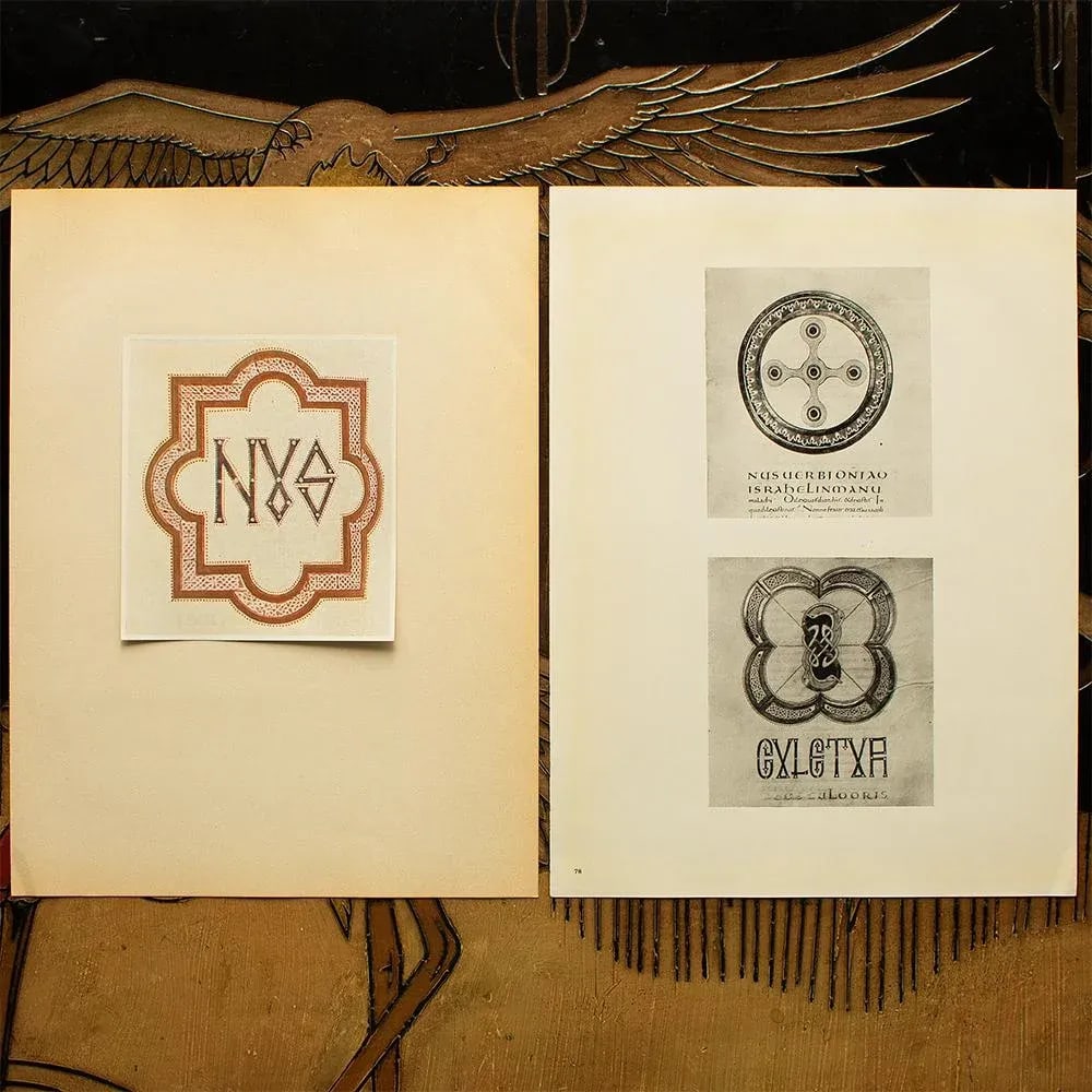 1949 Gold Ink Letter O in Word "Onus", First Edition Parisian Lithograph - 6