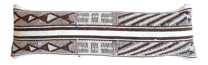 1970s Turkish Kilim Lumbar Pillow Cover