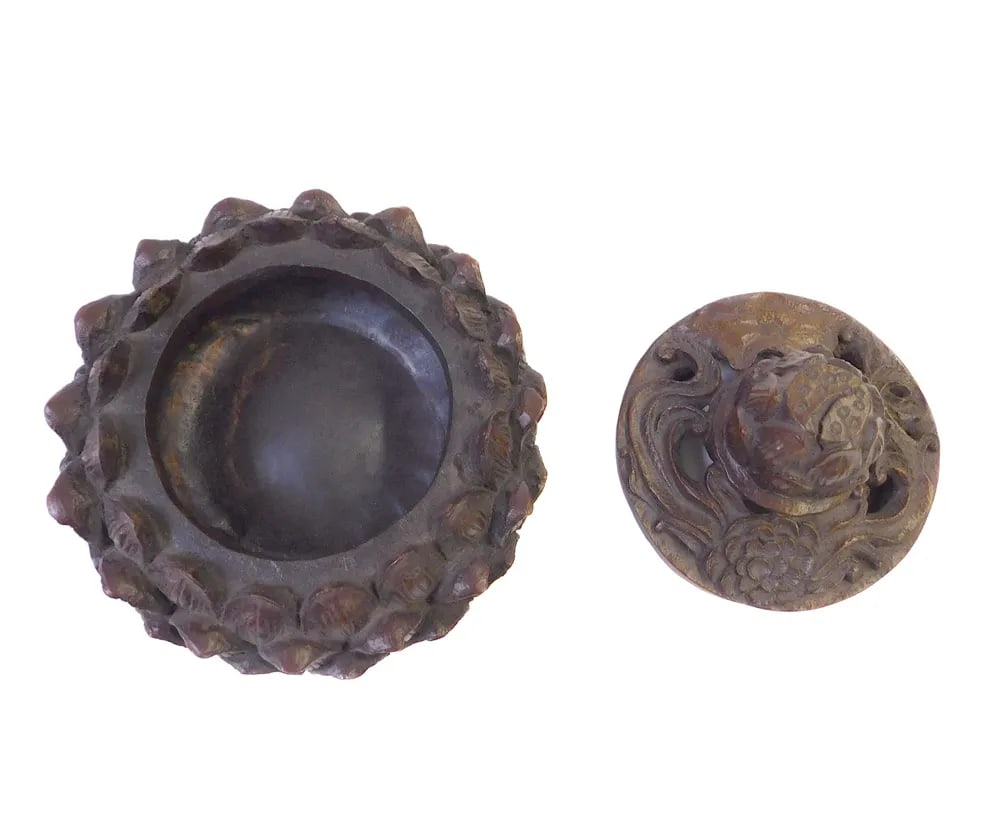 Chinese Bamboo Lotus Petal Box - 4