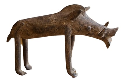 Vintage African Bronze Warthog