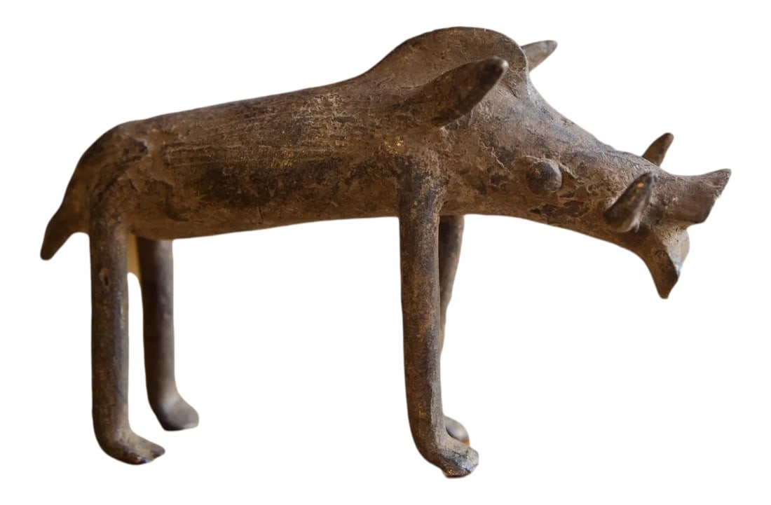 Vintage African Bronze Warthog (1 of 7)