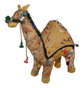 1950 Handcrafted Indian Stuffed Raj Cotton Embroidered Camel Toy