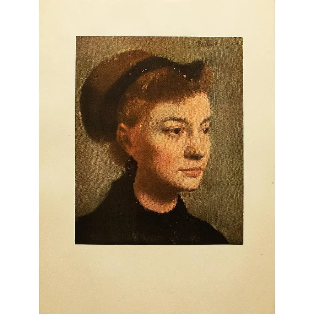 1940s After Edgar Degas "Head of a Young Woman" First Edition Swiss Full-Color Print - 2