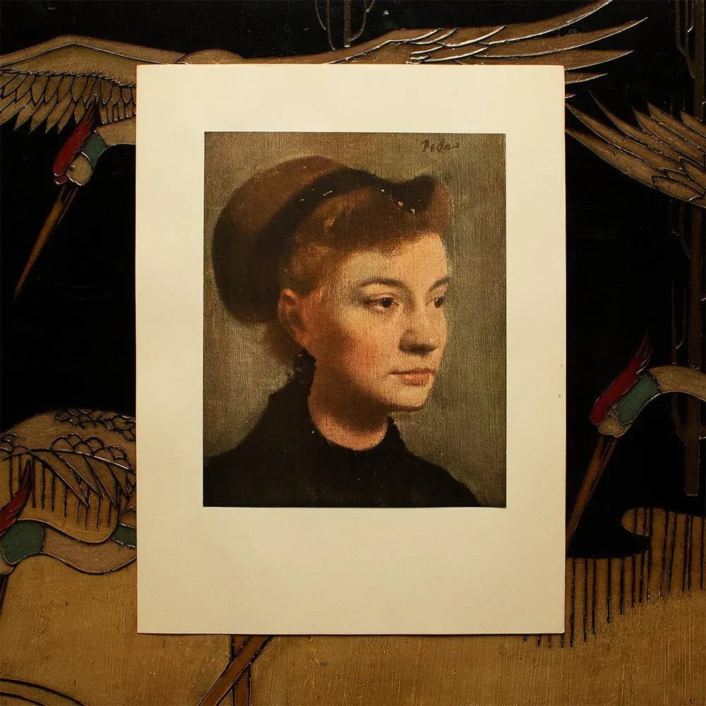 1940s After Edgar Degas "Head of a Young Woman" First Edition Swiss Full-Color Print - 5