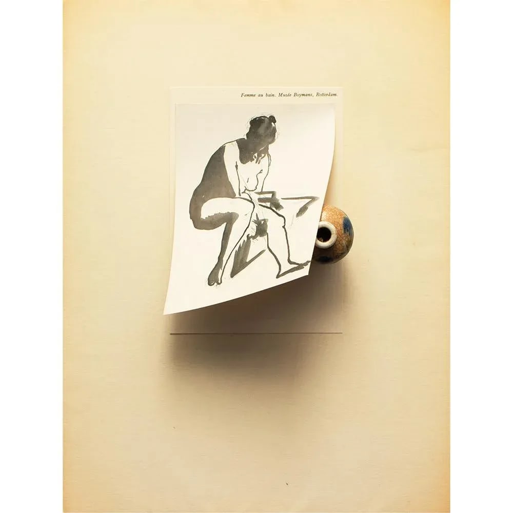 1949 After Edouard Manet "Bather" Small Black & White Parisian Print - 3