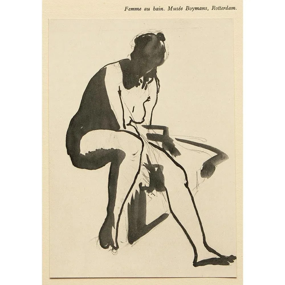 1949 After Edouard Manet "Bather" Small Black & White Parisian Print - 5