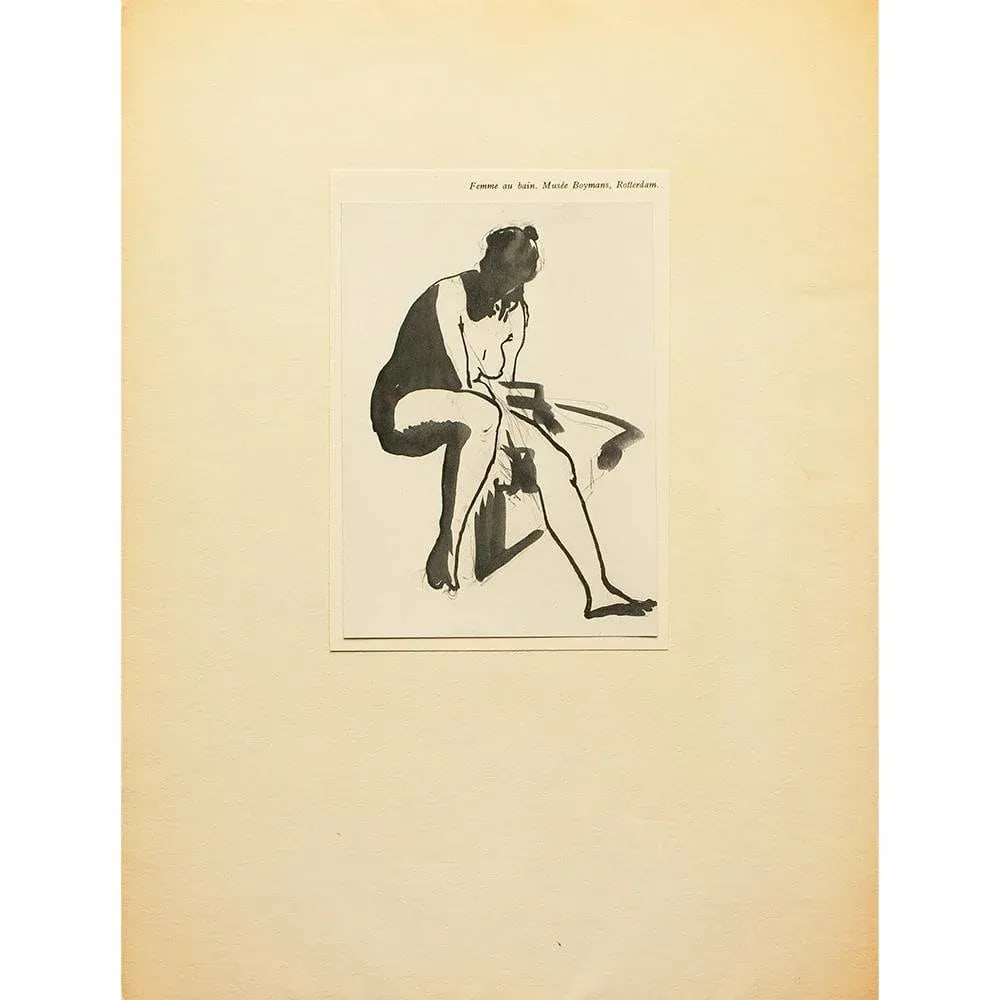 1949 After Edouard Manet "Bather" Small Black & White Parisian Print - 7
