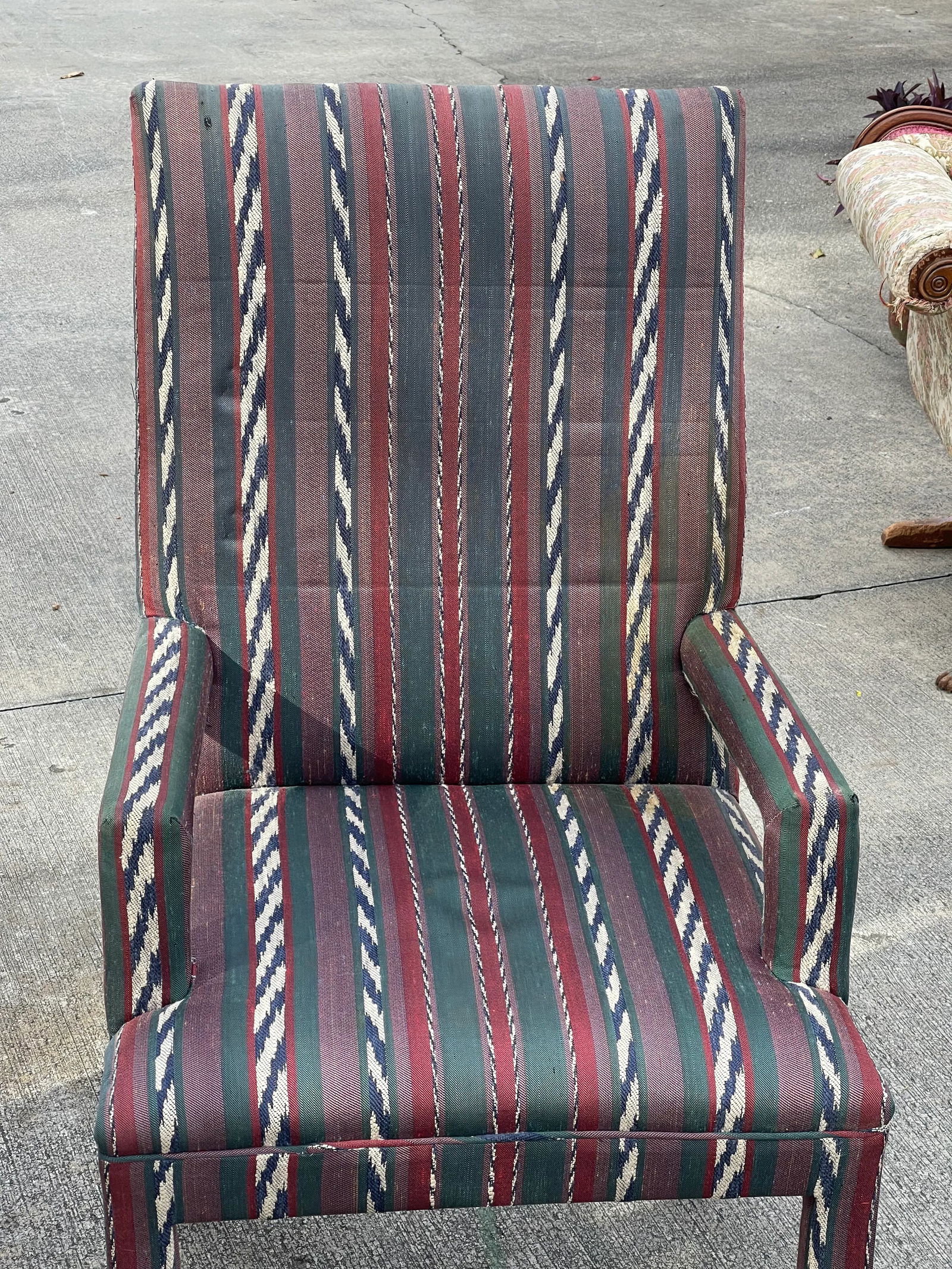 1980s Upholstered Parsons Chairs - a Pair - 6