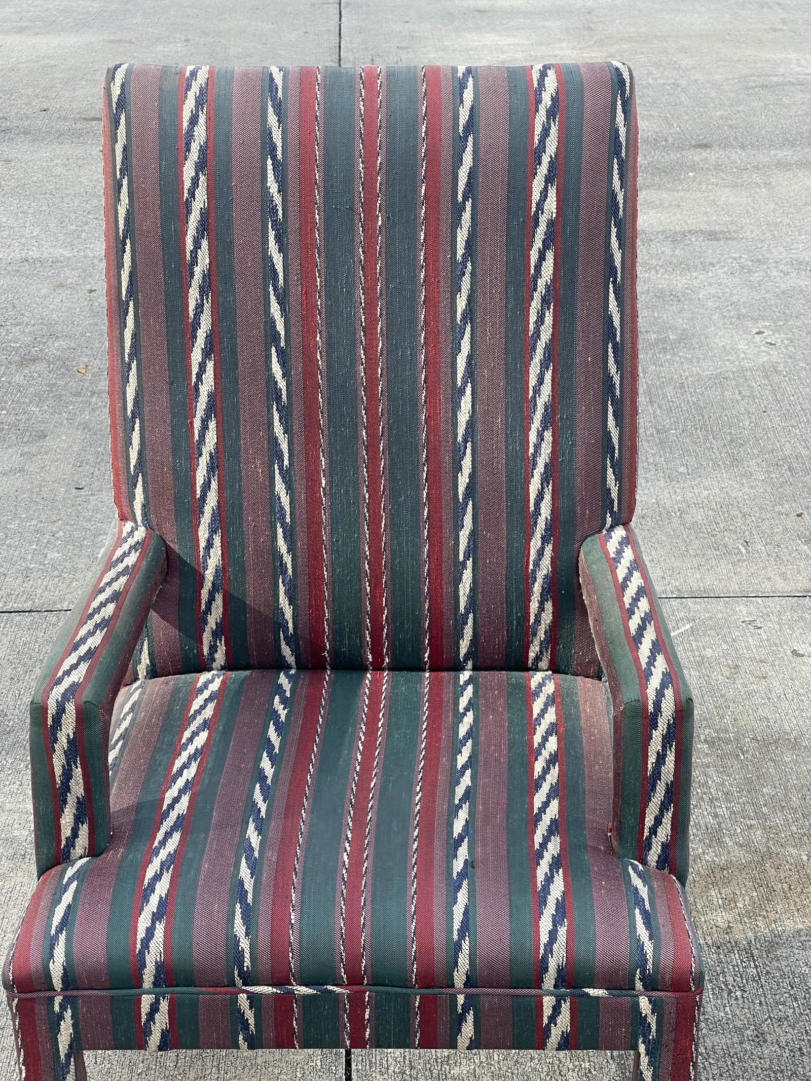 1980s Upholstered Parsons Chairs - a Pair - 7