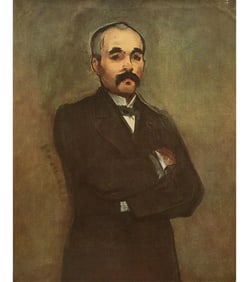 1949 After Edouard Manet "Portrait of Clemenceau" First Edition Parisian Full-Color Print