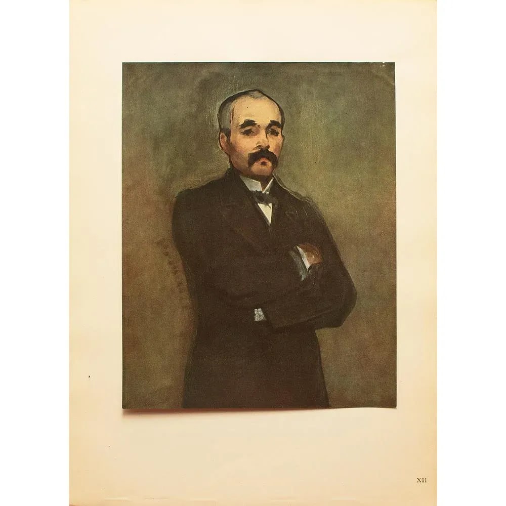 1949 After Edouard Manet "Portrait of Clemenceau" First Edition Parisian Full-Color Print - 2