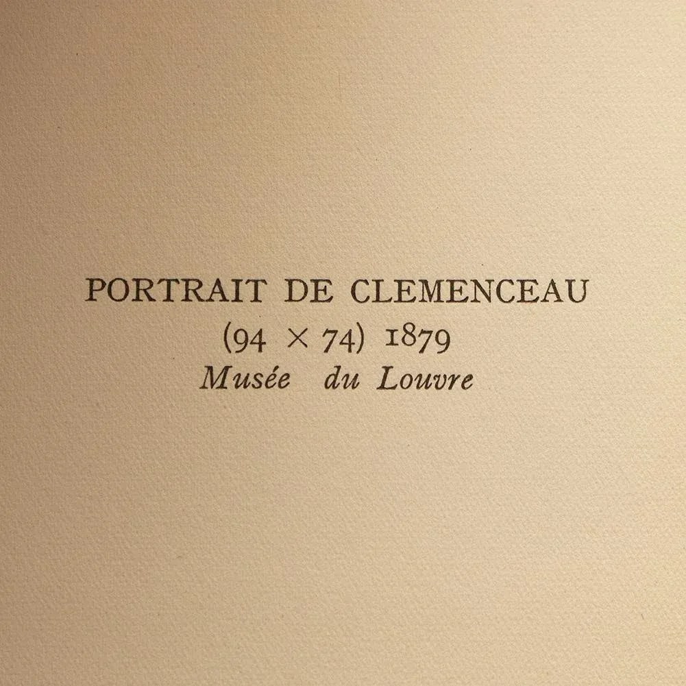 1949 After Edouard Manet "Portrait of Clemenceau" First Edition Parisian Full-Color Print - 4