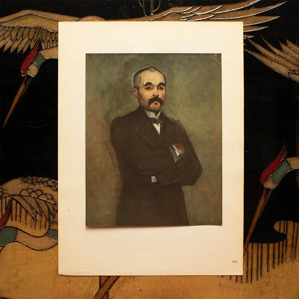 1949 After Edouard Manet "Portrait of Clemenceau" First Edition Parisian Full-Color Print - 5