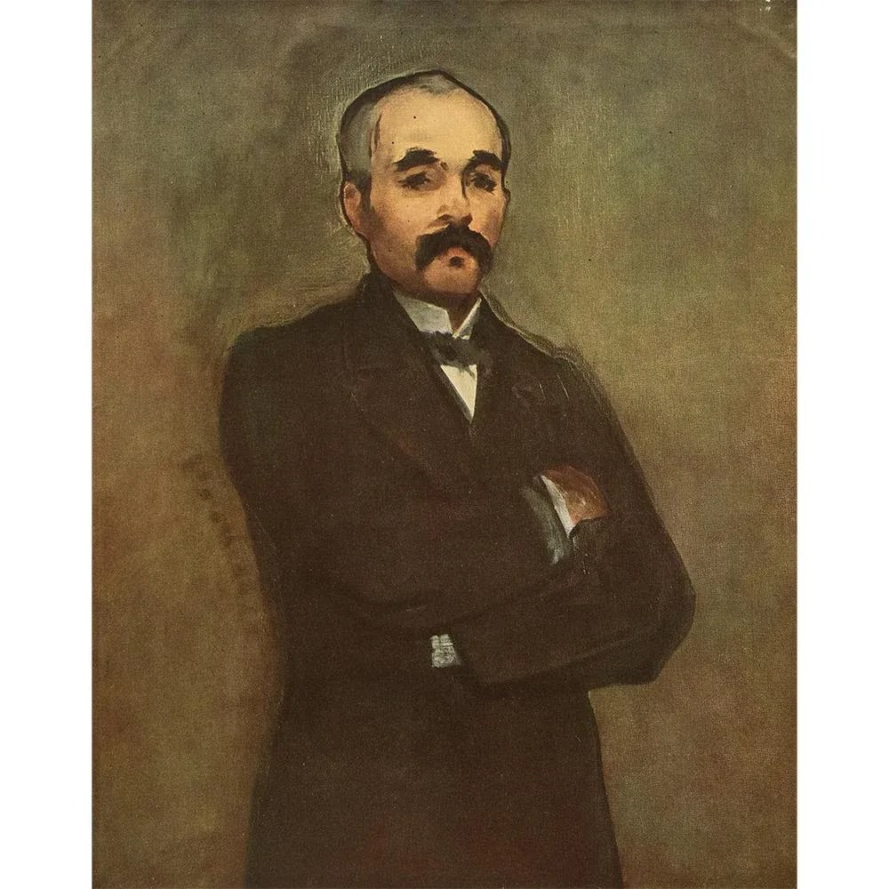 1949 After Edouard Manet "Portrait of Clemenceau" First Edition Parisian Full-Color Print - 6