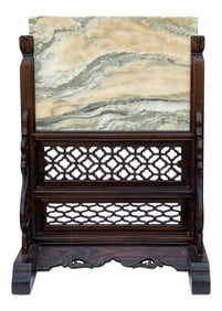 Natural Marble Stone Wall Art Stone Plaque Tile on Display Stand