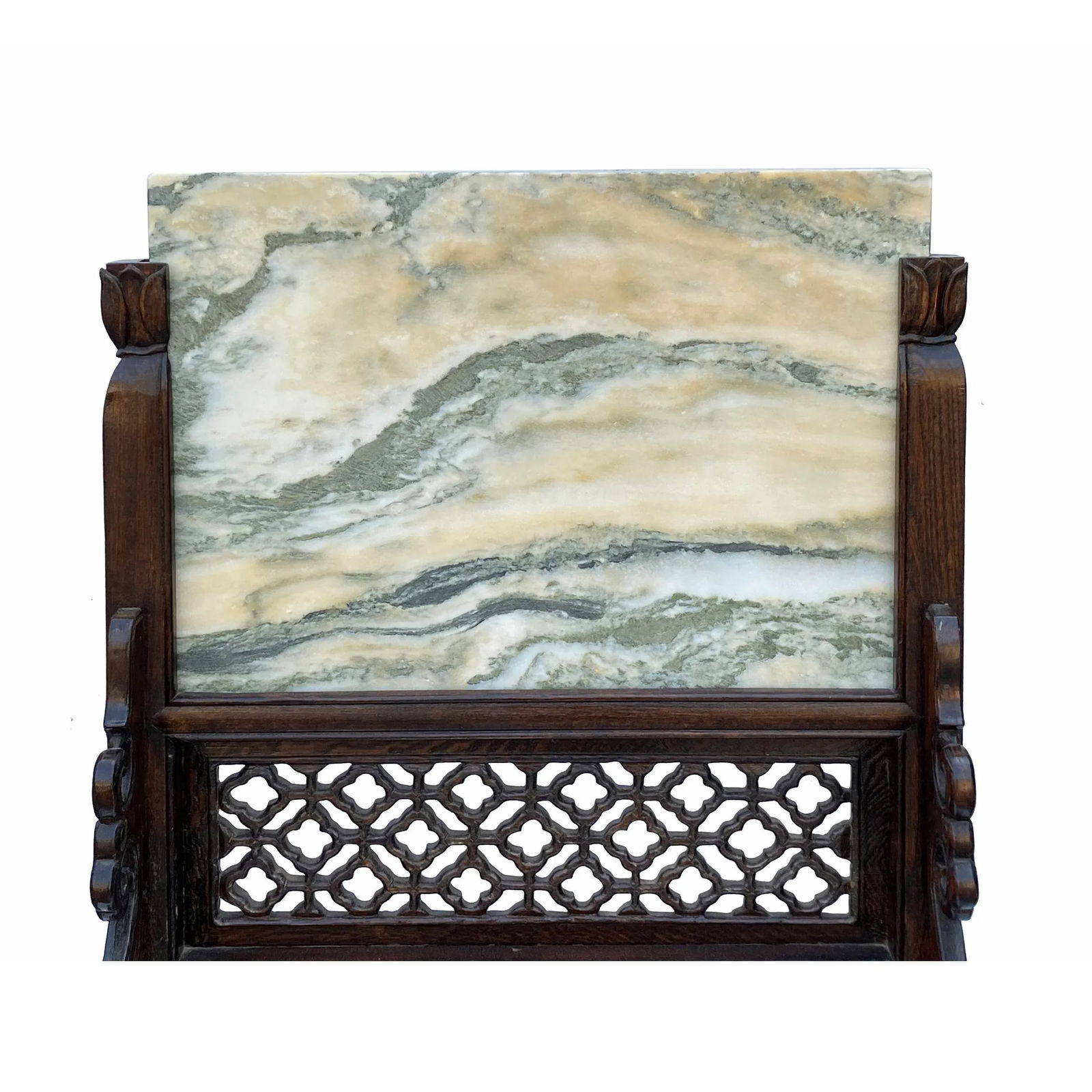Natural Marble Stone Wall Art Stone Plaque Tile on Display Stand - 6