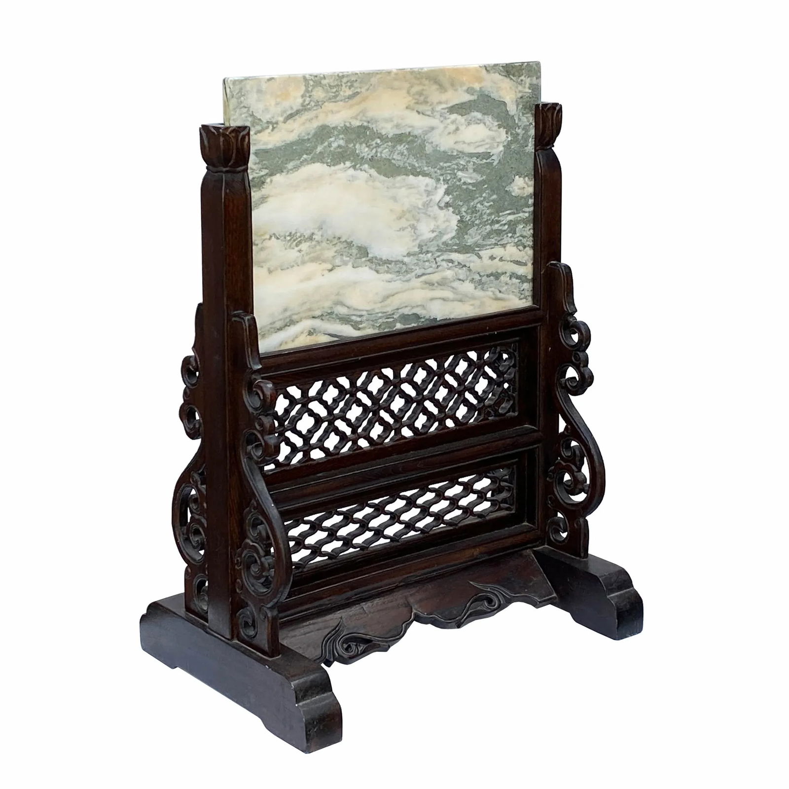 Natural Marble Stone Wall Art Stone Plaque Tile on Display Stand - 8