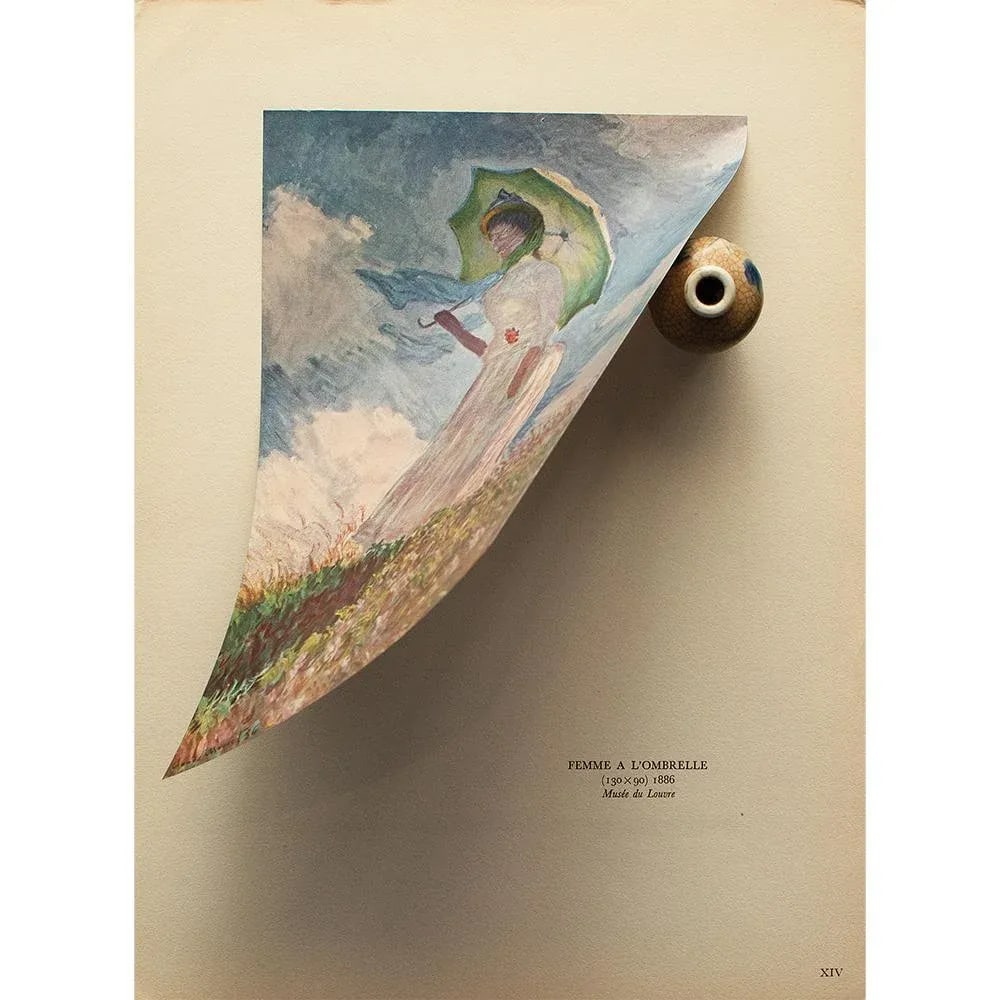 1950 After Claude Monet "Woman With a Parasol" First Edition Parisian Full-Color Print - 3