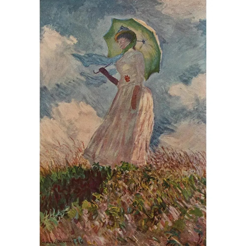 1950 After Claude Monet "Woman With a Parasol" First Edition Parisian Full-Color Print - 6